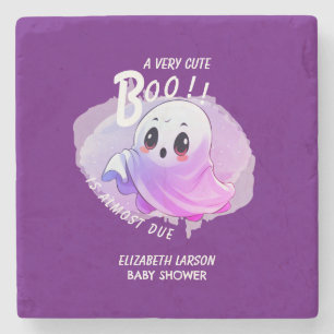 Boo Baby Dusche Halloween Tief Lila Party Steinuntersetzer
