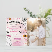 Boo Baby Dusche Unser kleiner Boo ist fast fällig Einladung (Stehend Vorderseite)