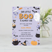 Boo Baby Dusche Unser kleiner Boo ist fast fällig Einladung (Stehend Vorderseite)