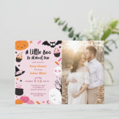 Boo Baby Dusche Unser kleiner Boo ist fast fällig Einladung (Stehend Vorderseite)