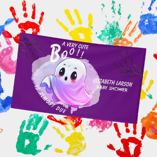 Boo Baby Shower Halloween Lila Thema Süße Party Banner