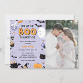 Boo Babydusche Unser kleiner Boo ist fast das rich Einladung (Vorderseite)