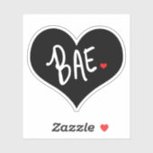 Boo Bae Black Heart Sticker (Blatt)