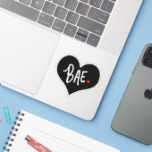Boo Bae Black Heart Sticker (Laptop mit iPhone)