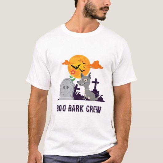 Boo Bark Crew | Funny Dog Halloween T-Shirt (Vorderseite)