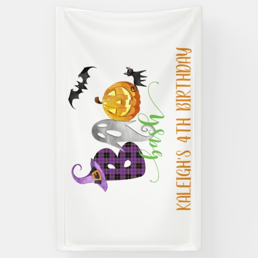 Boo Bash Birthday Banner (Vertikal)