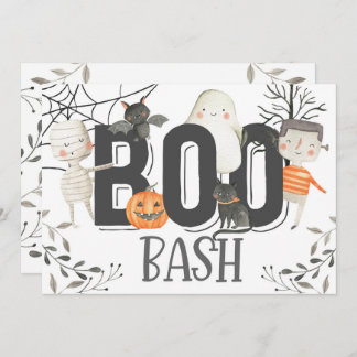 Boo Bash Ghost Halloween Geburtstagsparty Einladun Einladung