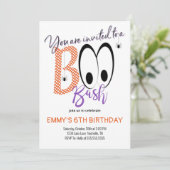 BOO BASH HALLOWEEN GEBURTSTAG-EINLADUNG EINLADUNG (Stehend Vorderseite)