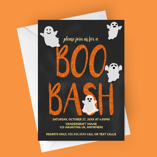 Boo Bash Halloween-Party Einladung