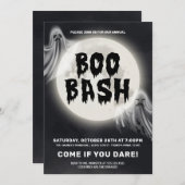 Boo Bash, Halloween-Party Einladung (Vorne/Hinten)