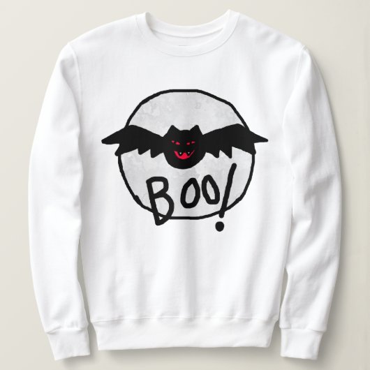 Boo Bat Abstrakt Art Halloween Sweatshirt (Design vorne)