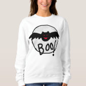 Boo Bat Abstrakt Art Halloween Sweatshirt (Vorderseite)