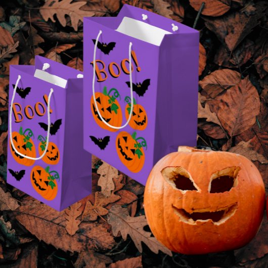 Boo Bats Pumpkins Trick oder Trete Mittlere Geschenktüte