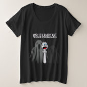 BOO! Beängstigend ... Große Größe T-Shirt (Design vorne)