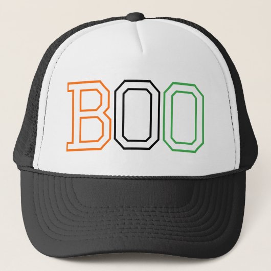 Boo Beängstigend Halloween Truckerkappe (Vorderseite)