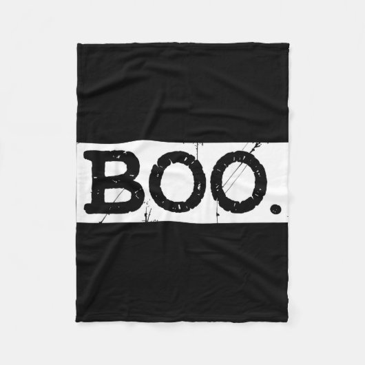 Boo bedrängtes Retro-Gespenst Halloween-Ästhetik Fleecedecke (Vorderseite)