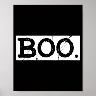 Boo bedrängtes Retro-Gespenst Halloween-Ästhetik Poster