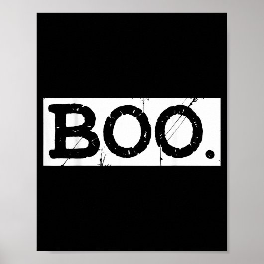 Boo bedrängtes Retro-Gespenst Halloween-Ästhetik Poster (Vorne)