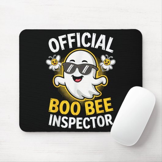 Boo Bee Inspector Shirt Men Women Halloween Costum Mousepad (Mit Mouse)