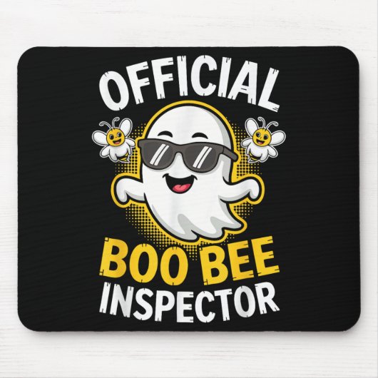 Boo Bee Inspector Shirt Men Women Halloween Costum Mousepad (Vorne)