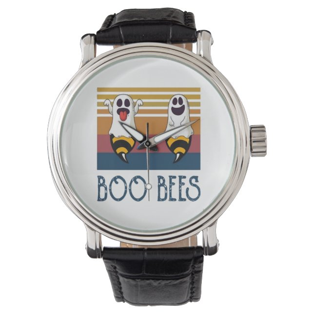 Boo Bees Couple Ghost Halloween Shirt Armbanduhr (Vorderseite)