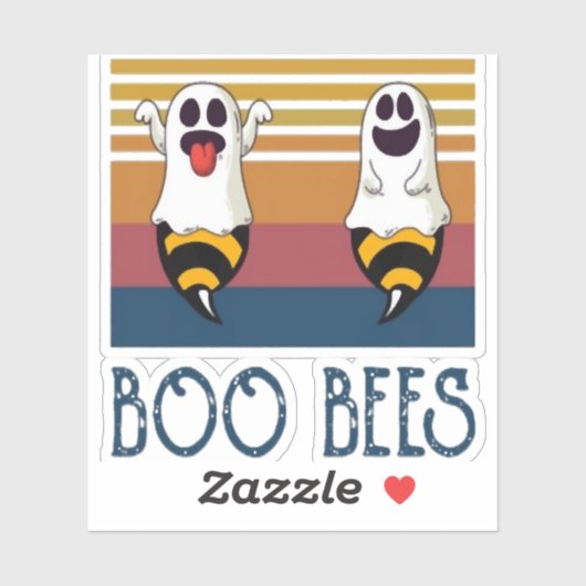 Boo Bees Couple Ghost Halloween Shirt Aufkleber (Blatt)