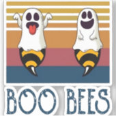 Boo Bees Couple Ghost Halloween Shirt Aufkleber (Vorderseite)