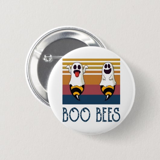 Boo Bees Couple Ghost Halloween Shirt Button (Vorne & Hinten)