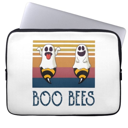 Boo Bees Couple Ghost Halloween Shirt Laptopschutzhülle (Vorderseite)