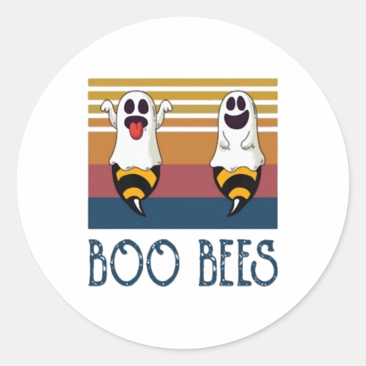 Boo Bees Couple Ghost Halloween Shirt Runder Aufkleber (Vorderseite)