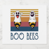Boo Bees Couple Ghost Halloween Shirt Schaumweinetikett (Einzelnes Label)