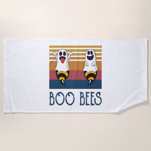 Boo Bees Couple Ghost Halloween Shirt Strandtuch (Vorderseite)