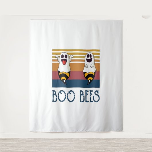 Boo Bees Couple Ghost Halloween Shirt Wandteppich (Vorderseite)