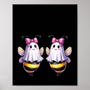 Boo Bees Ghost Bee Halloween Kostüm Frauen Funny Poster
