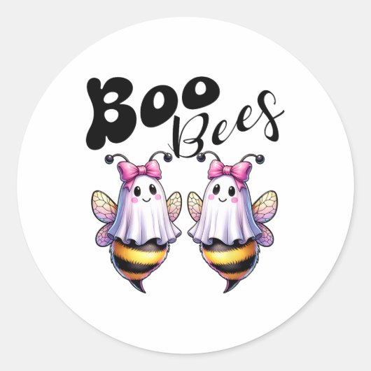 Boo Bees Ghost Bee Halloween Kostüm Frauen Funny Runder Aufkleber (Vorderseite)
