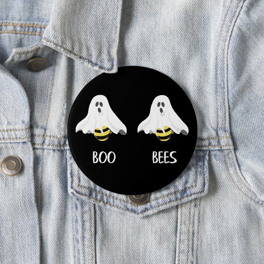Boo Bees Ghost Spaß Halloween Button (Beispiel)