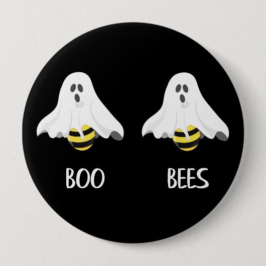 Boo Bees Ghost Spaß Halloween Button (Vorderseite)