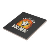 Boo Bees Halloween Geist Biene Lustiges Design_1 Fliese (Seite)