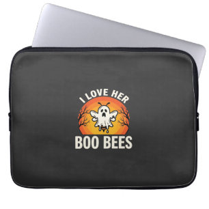 Boo Bees Halloween Geist Biene Lustiges Design_1 Laptopschutzhülle