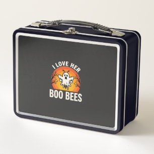 Boo Bees Halloween Geist Biene Lustiges Design_1 Metall Brotdose