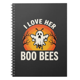 Boo Bees Halloween Geist Biene Lustiges Design_1 Notizblock