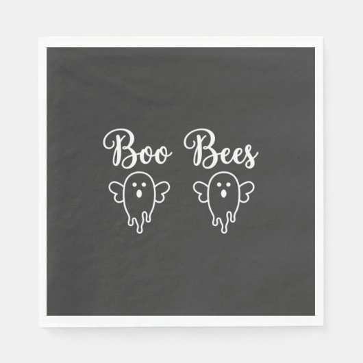 Boo Bees Halloween-Geister-Design Serviette (Vorderseite)