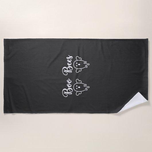 Boo Bees Halloween-Geister-Design Strandtuch (Vorderseite)