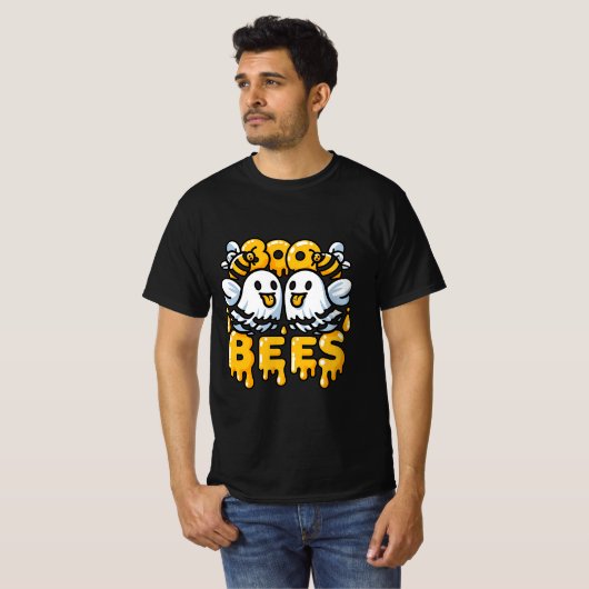 Boo Bees Halloween Geister und Bienen T-Shirt (Vorne ganz)