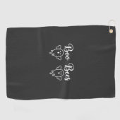 Boo Bees Halloween-Geisterdesign Golfhandtuch (Horizontal)