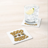 Boo Bees Rechteckiger Pappuntersetzer (Vor Ort)
