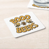 Boo Bees Rechteckiger Pappuntersetzer (angewinkelt)