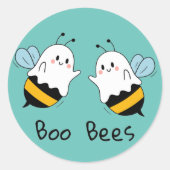 Boo Bees Runder Aufkleber (Vorderseite)