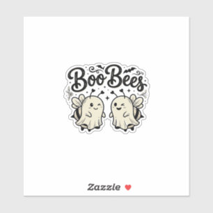 Boo Bees Vintage Halloween Geist Biene Design_1 Aufkleber