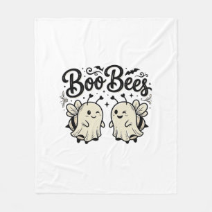 Boo Bees Vintage Halloween-Geist-Biene-Design_1 Fleecedecke